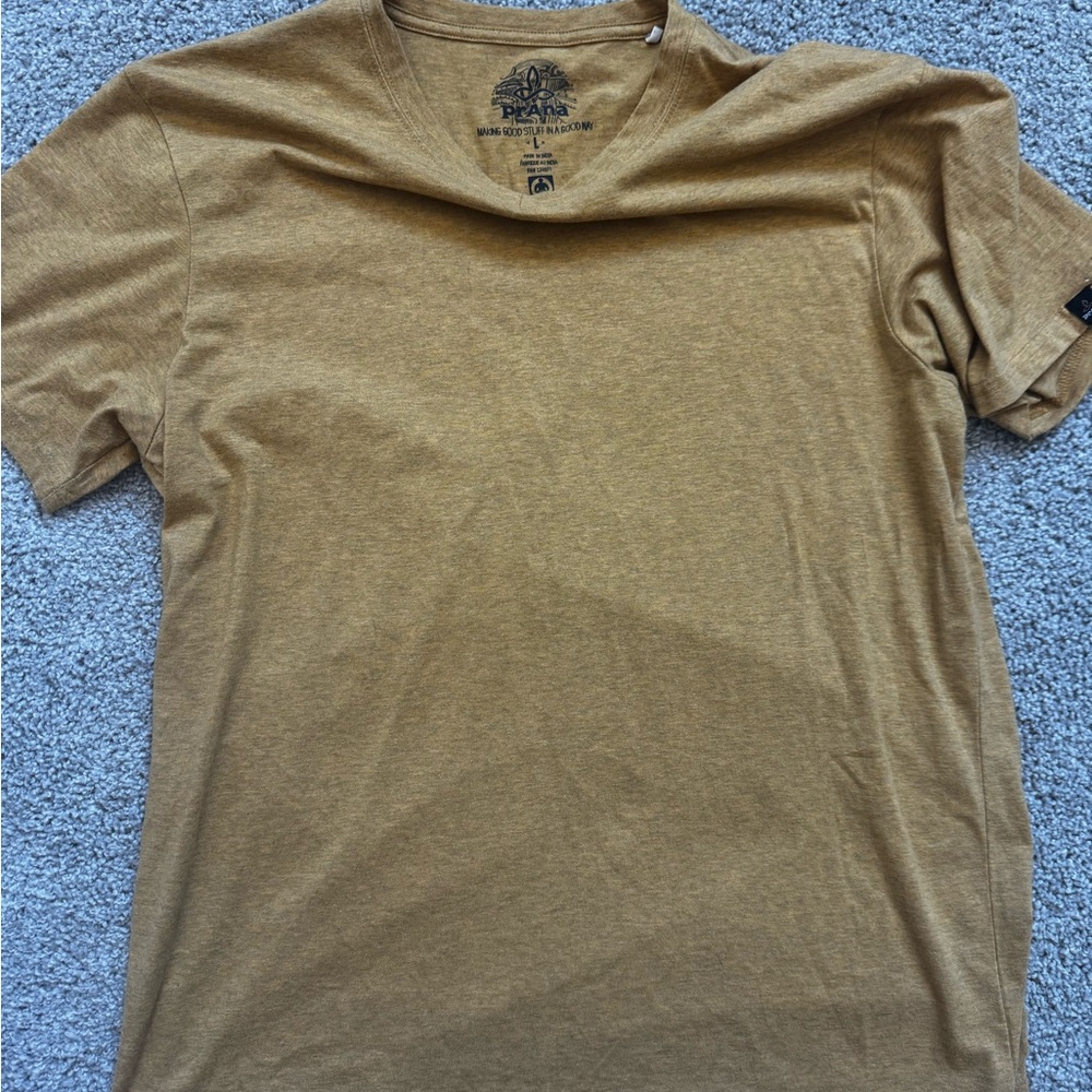 Prana Men's Mustard T-Shirt